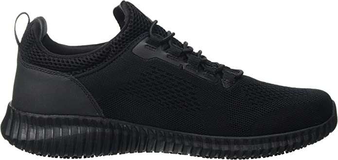 SKECHERS Freizeit Schnürer schwarz Große Arbeitsschuhe für Herren. Entdecke