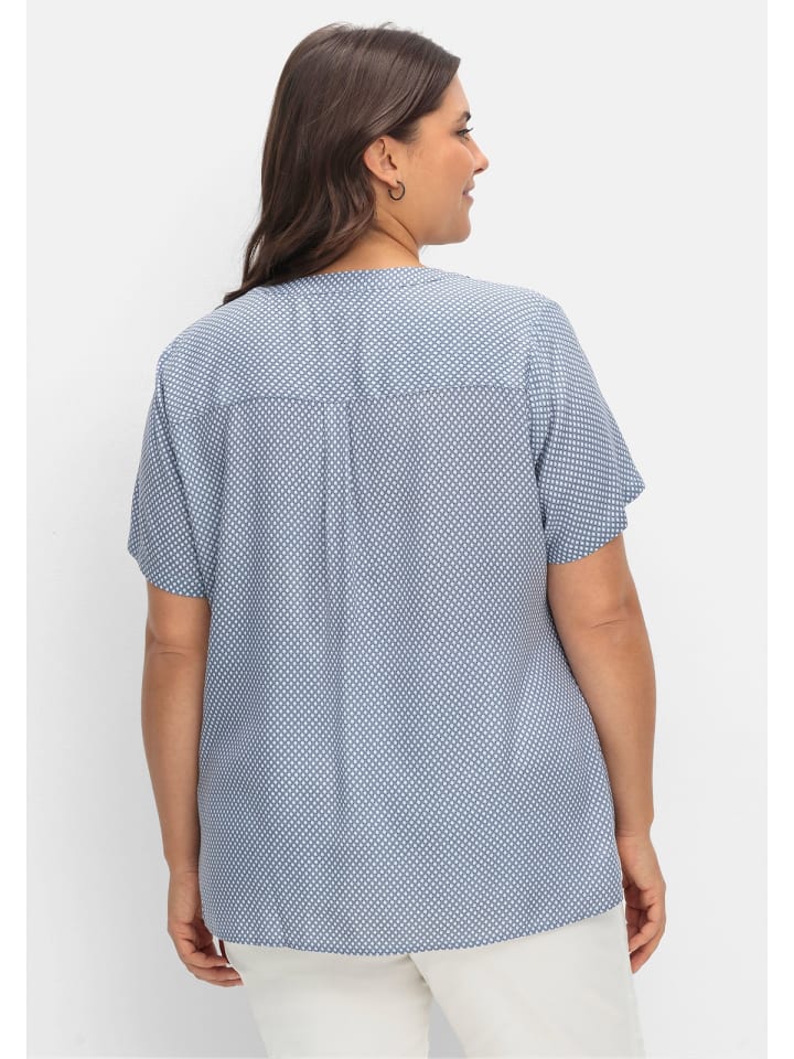 sheego Tunika in hellblau gemustert günstig kaufen
