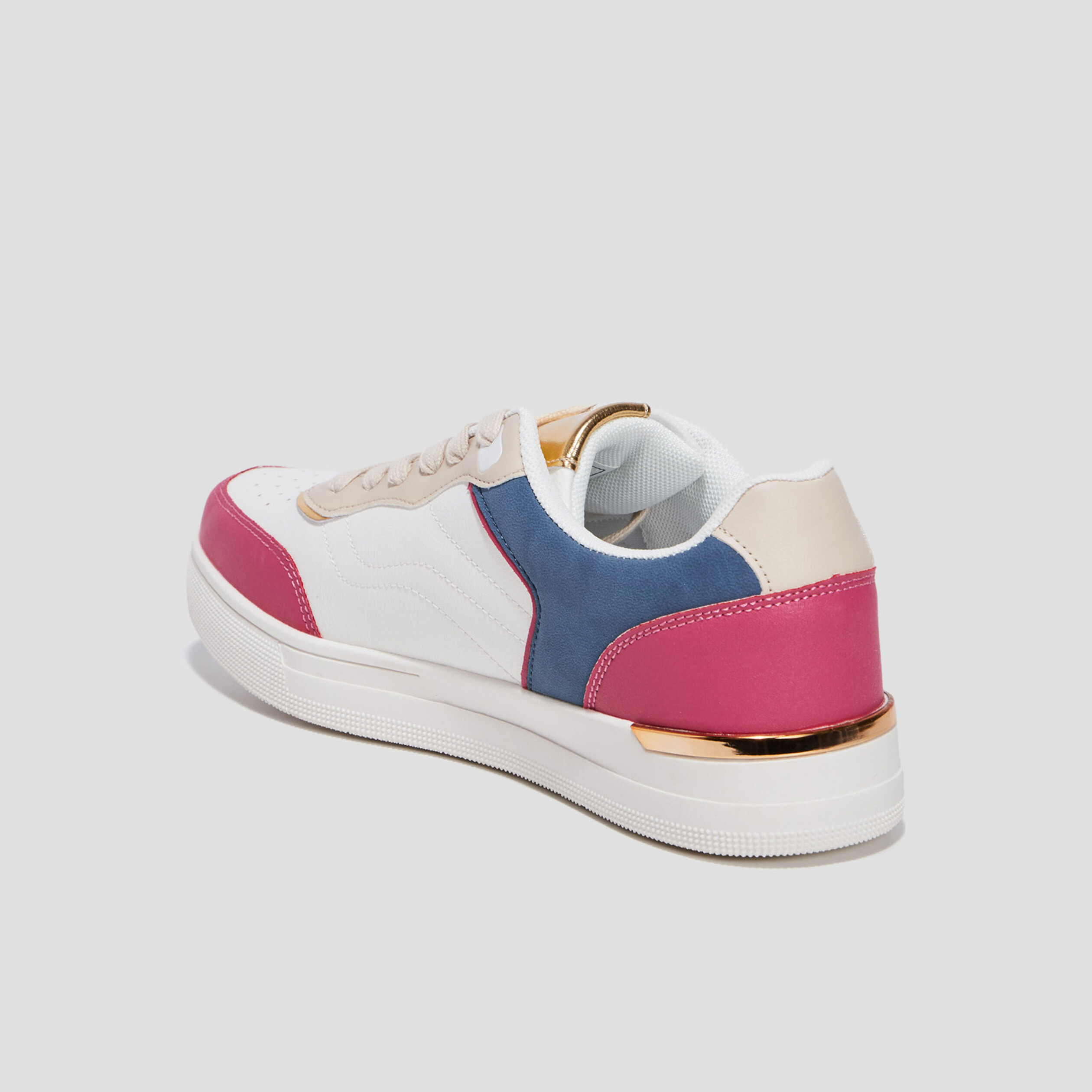 Tennis à lacets multicolore femme | La Halle