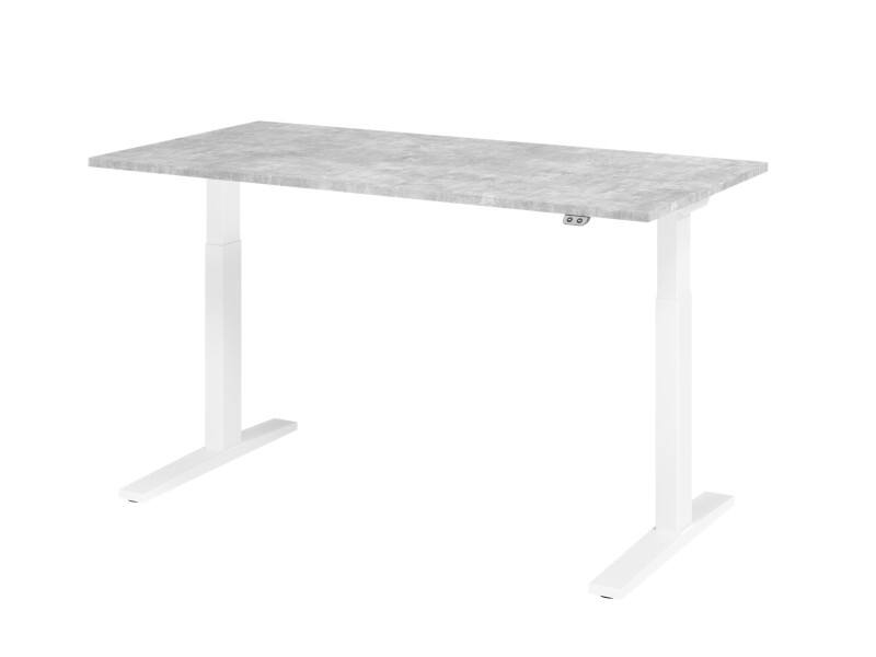 Hammerbacher Sitz-Steh-Arbeitsplatz XMKA16 Beton