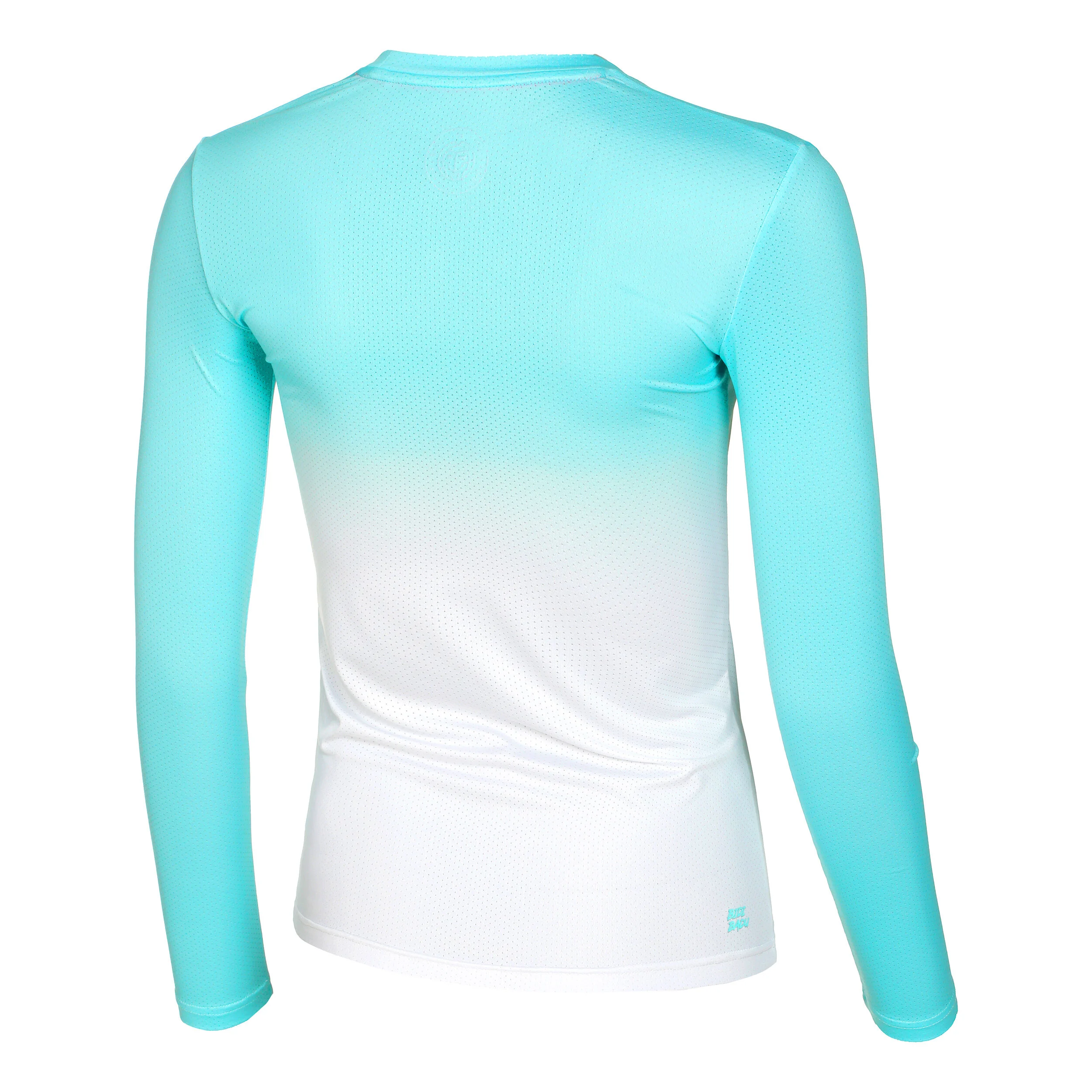 Crew Gradiant Longsleeve Damen - Türkis, Weiß