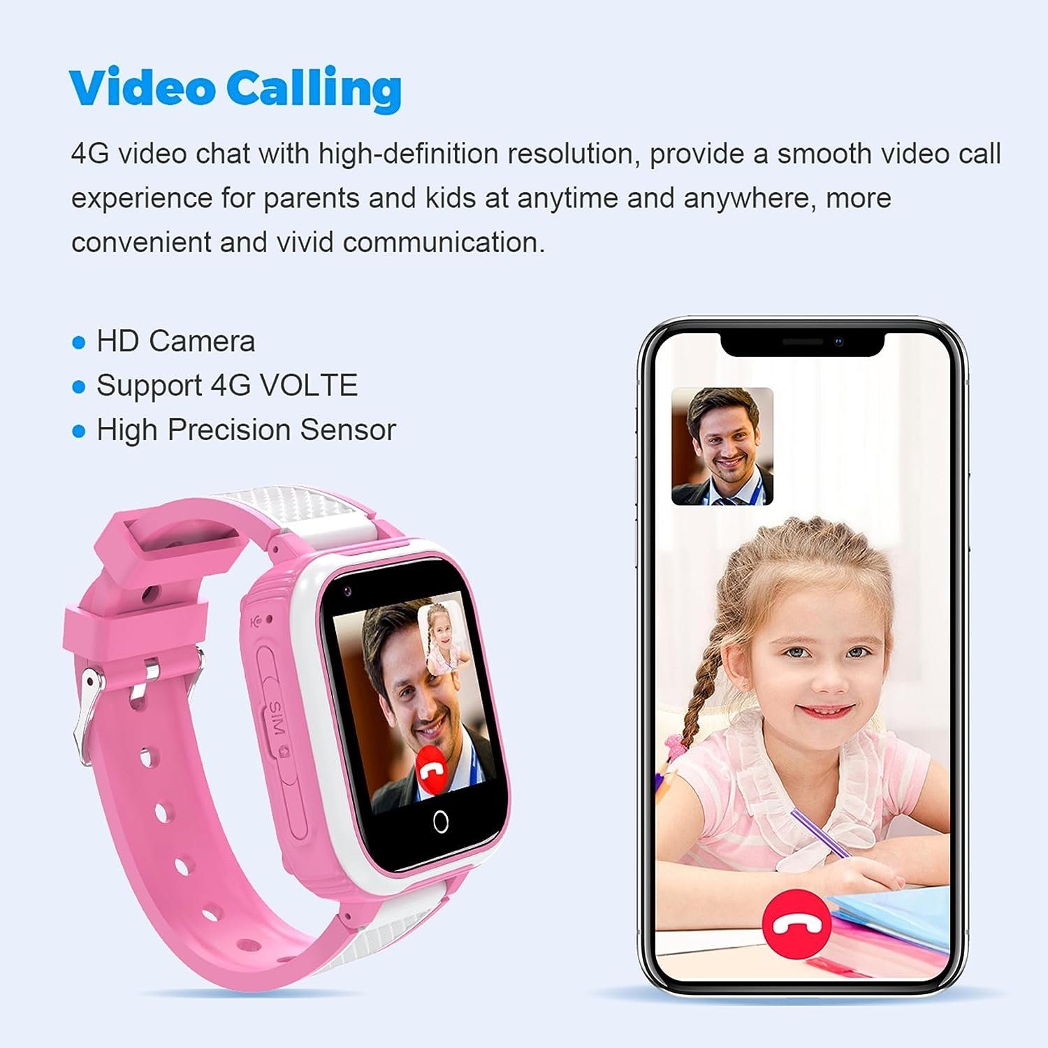 Hikeren Kinder uhr mit GPS,Telefon,SOS,Spiel,Kamera,Wecker,Klassenmodus,IP68 Smartwatch, Bewegungsverfolgung, Sicherheitszone