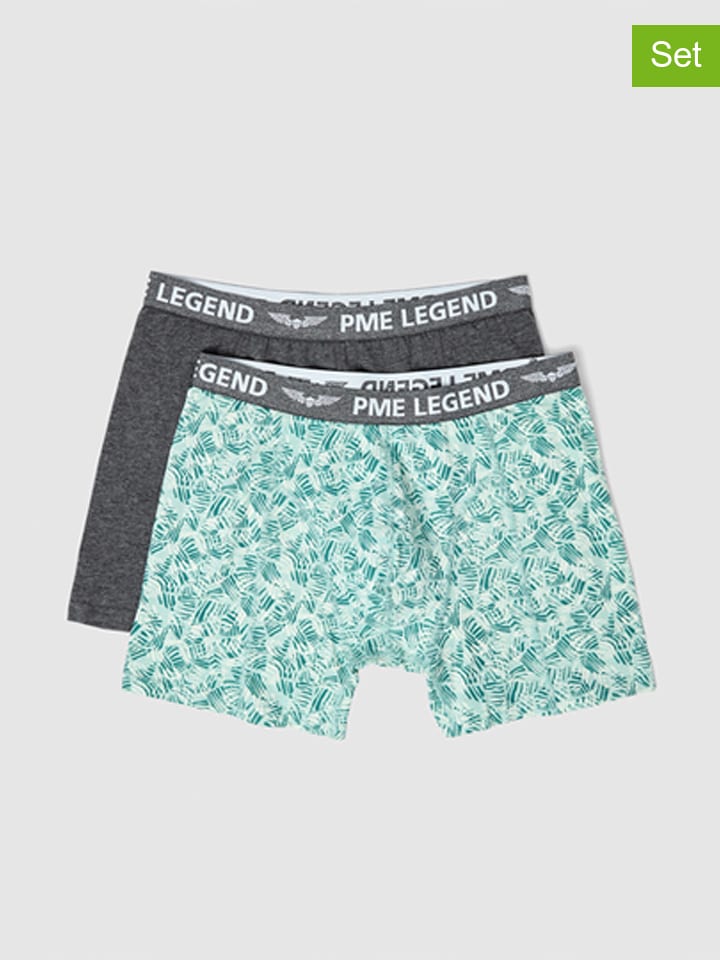 PME Legend 2er-Set: Boxershorts in Anthrazit/ Türkis günstig kaufen