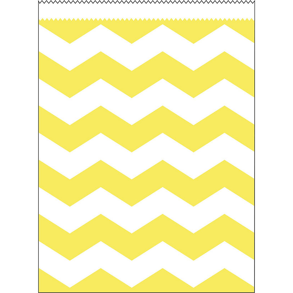 Geschenktüte Mitgebseltüte Chevron Gelb, Papier, 22 x 16 cm, 10 Stück