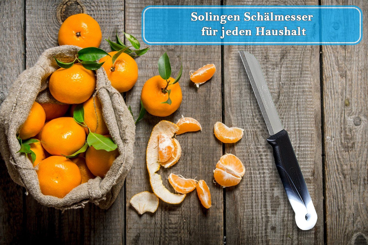 SMI Obstmesser 6-tlg Solingen Gemüsemesser Set Schälmesser Obstmesser Küchenmesser