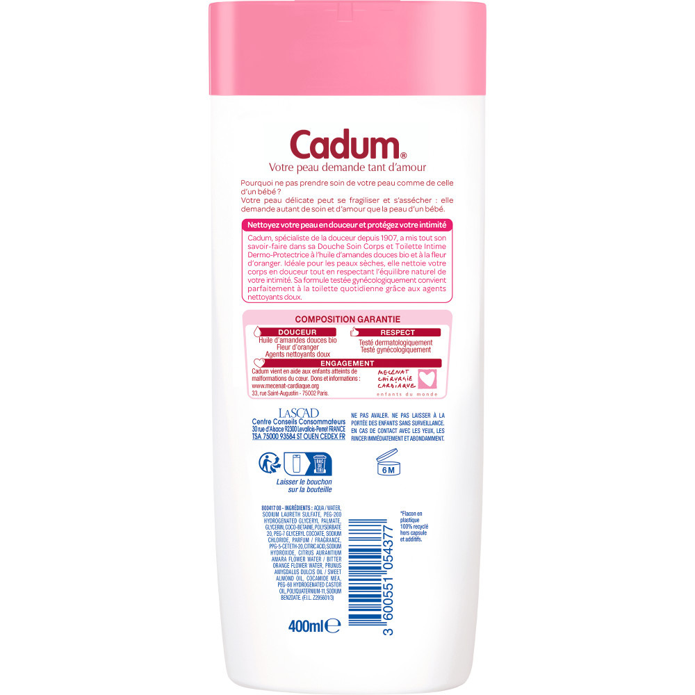 cadum Cadum Intime Douche Soin Corps Toilette Intime  à laFleur d'Oranger