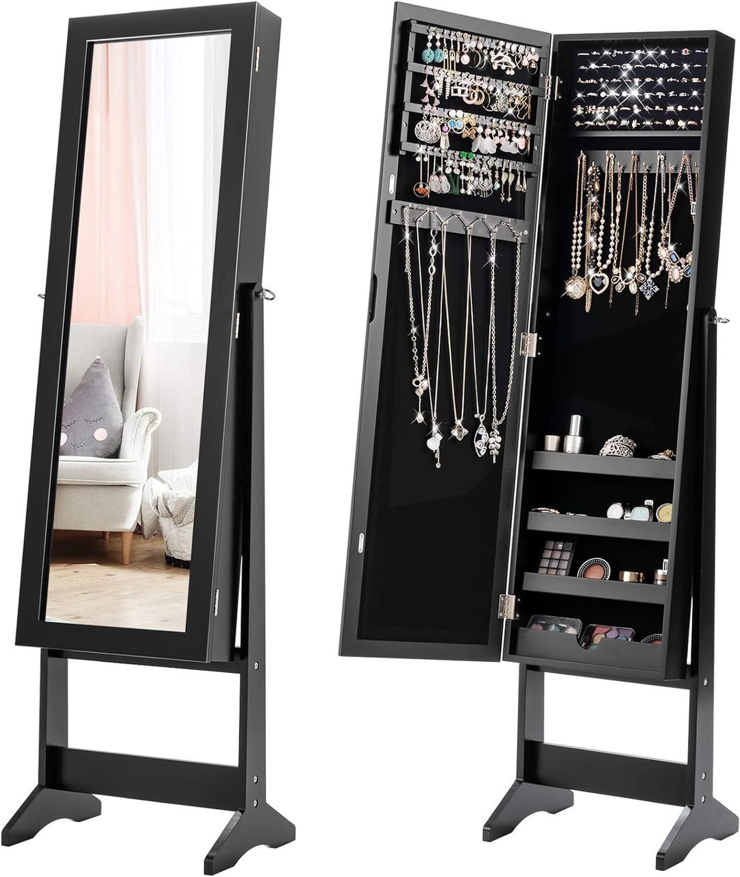 Costway Schmuckschrank neigungsverstellbar