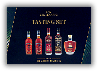 Ron Centenario Rum Tasting Set 5x0,05 Liter 9, 12, 20, 25, 30 Anos Ron Centenario Rum Tasting Set 5x0,05 Liter 9, 12, 20, 25, 30 Anos  Alter 9-30 J. - 0,25	 Liter - Vol 40%