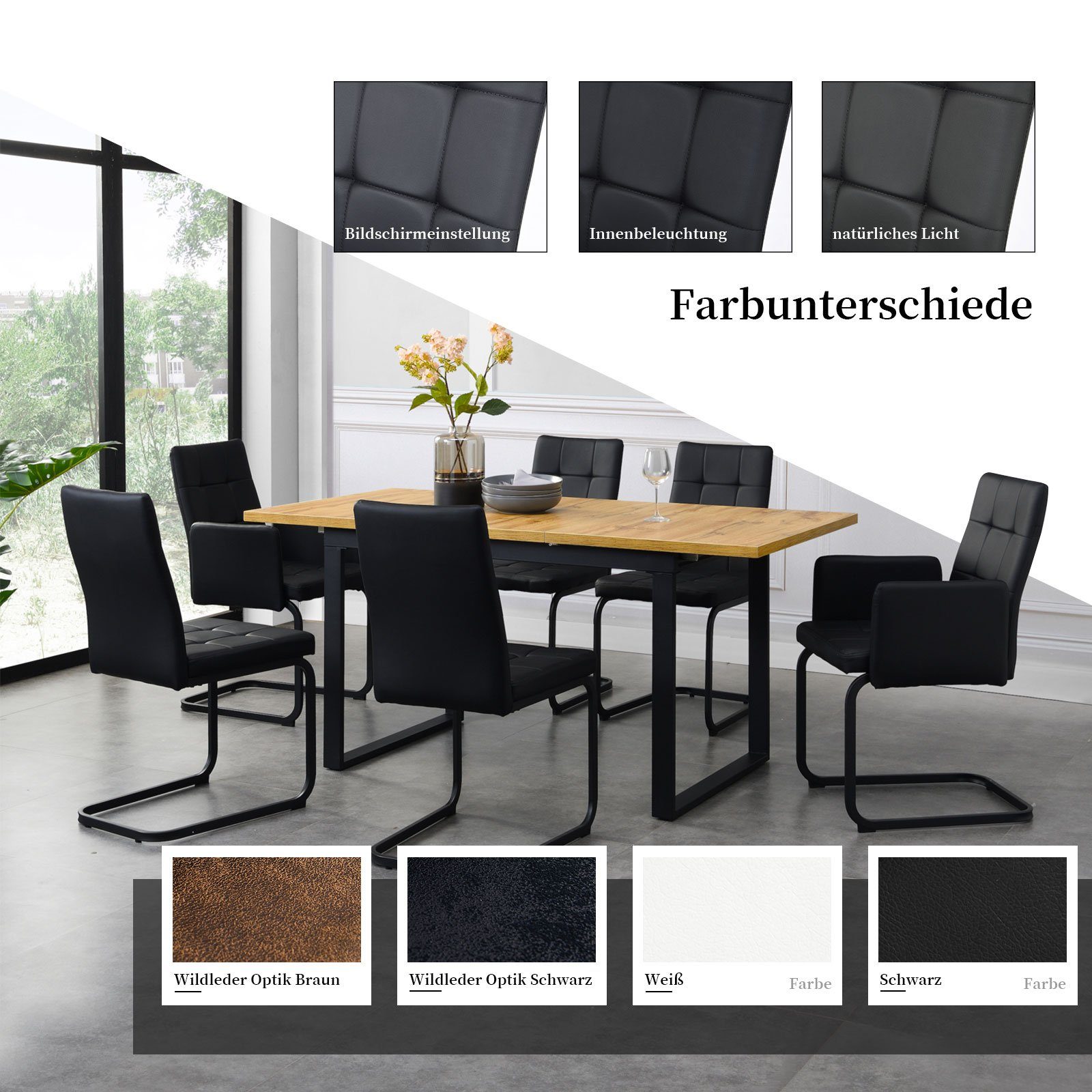 B&D home Freischwinger Freischwinger OLE (4er Set, 4 St), kippsicher, gepolstert
