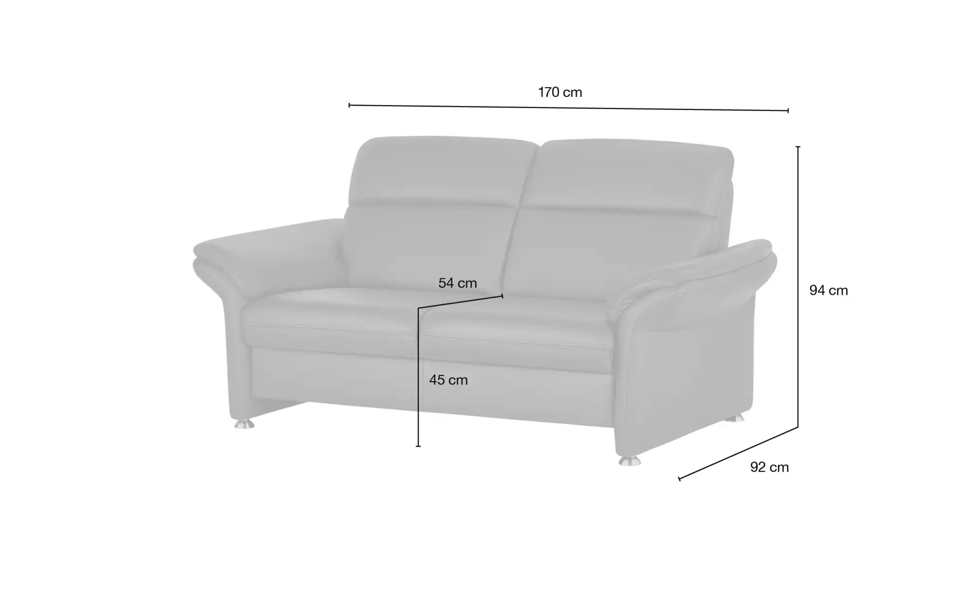 Kollektion Kraft Einzelsofa Leder Manon