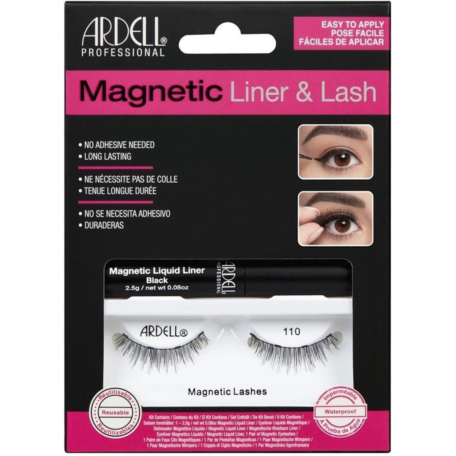 Ardell Magnetic Liquid Liner & Lash Kit Faux Cils Eyeliner Magnétique 110