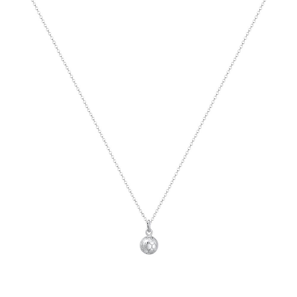 Elli Elli Collier Femme Ballon de Foot Match - (925/1000) Argent Bijoux