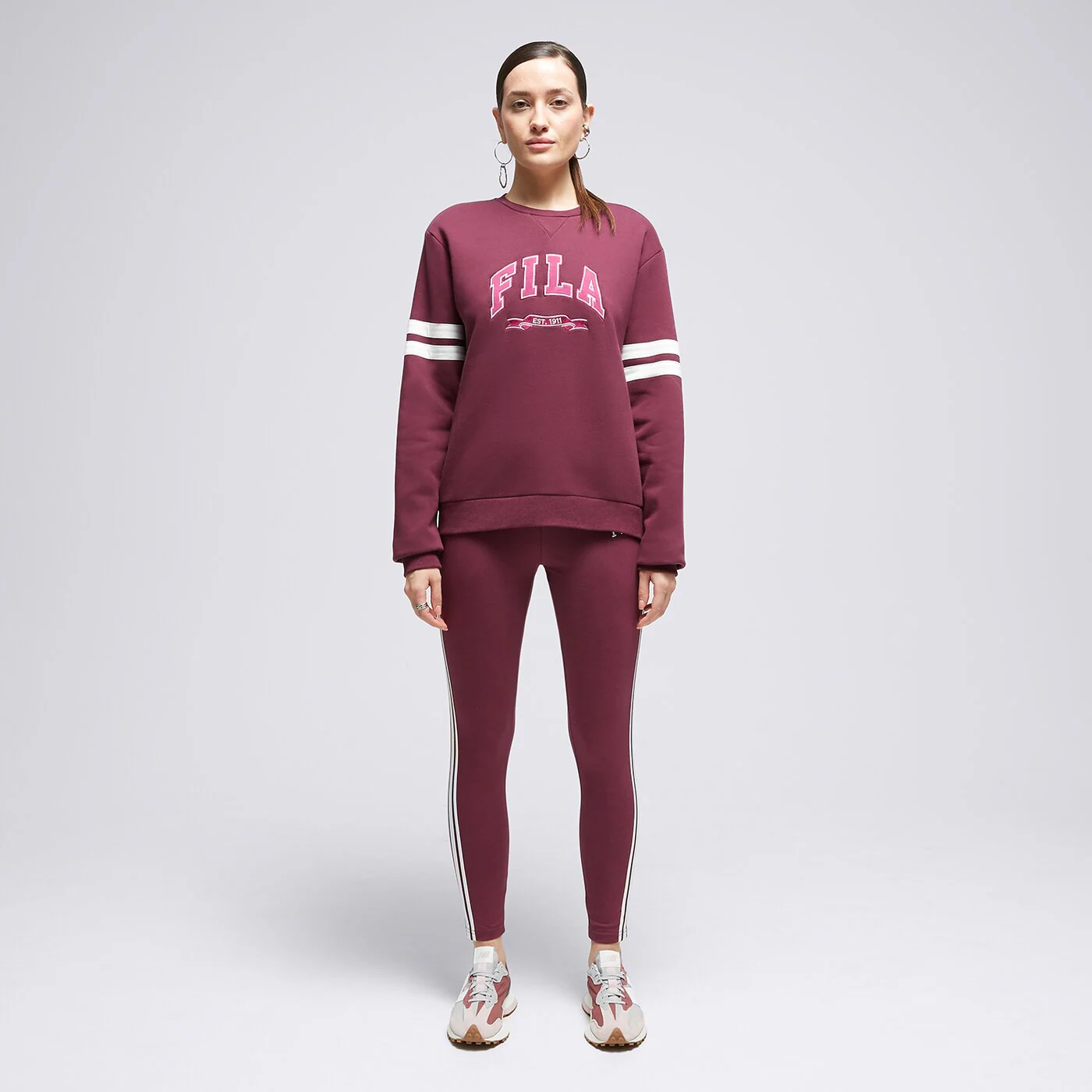 FILA LEGGINGS STRIPE LEGGNG BRG/PK Dunkelrot