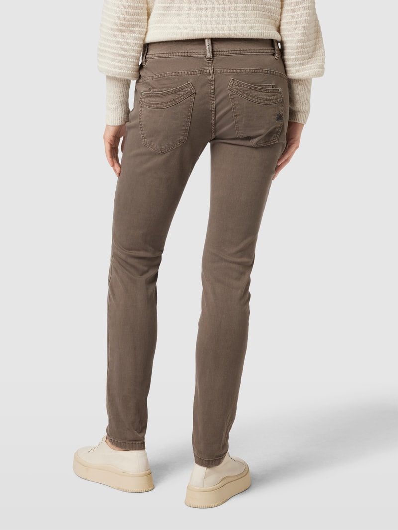 Jeans mit 5-Pocket-Design Modell 'MALIBU' in mittelbraun