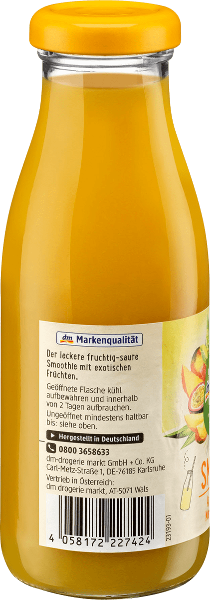 Smoothie, Apfel, Limette, Mango & Maracuja, 245 ml