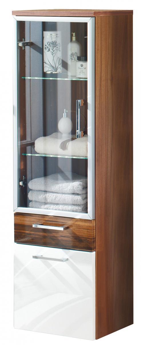 Posseik Hochschrank Rima walnuss-weiss