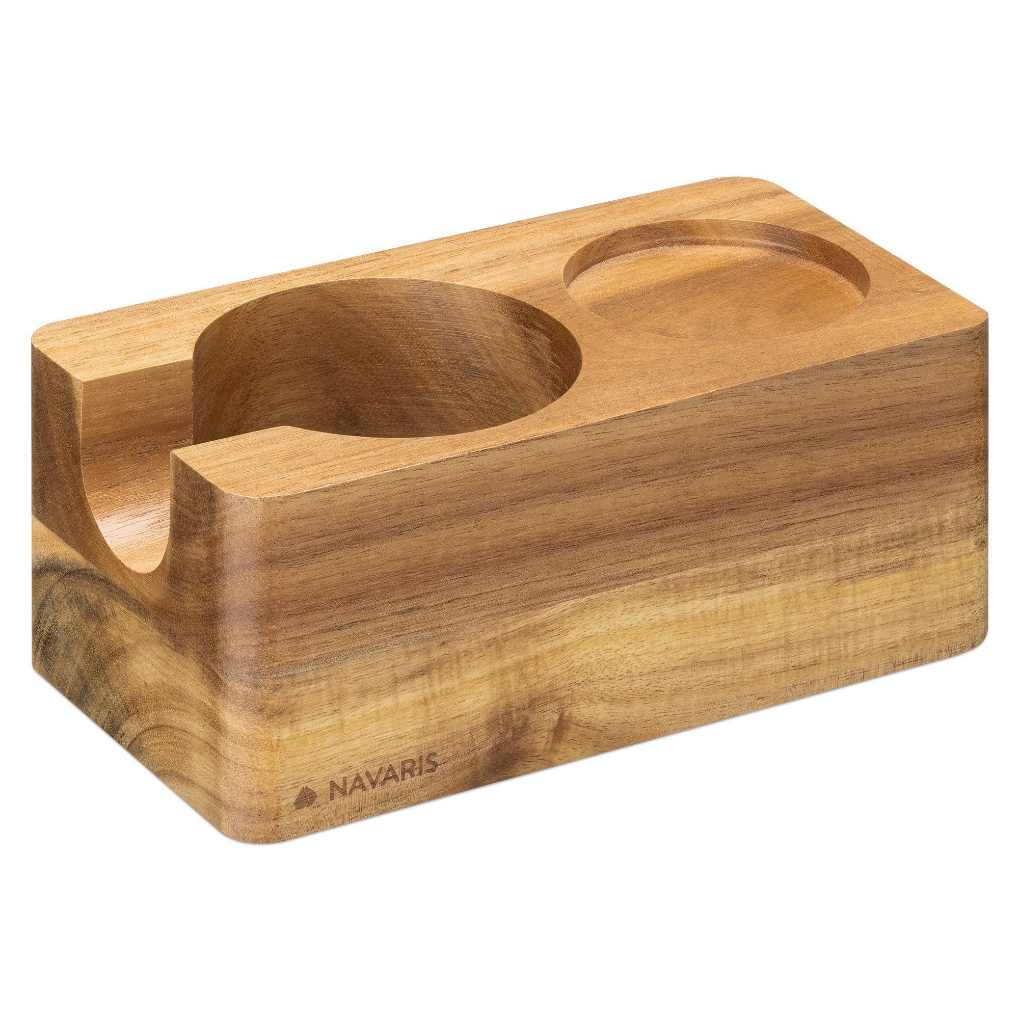 Navaris Kaffeebereiter Tamperstation 51mm/58mm - Holz Tamper Station für Siebträger