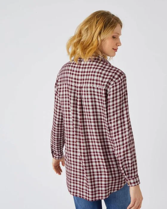 Chemise tunique à carreaux