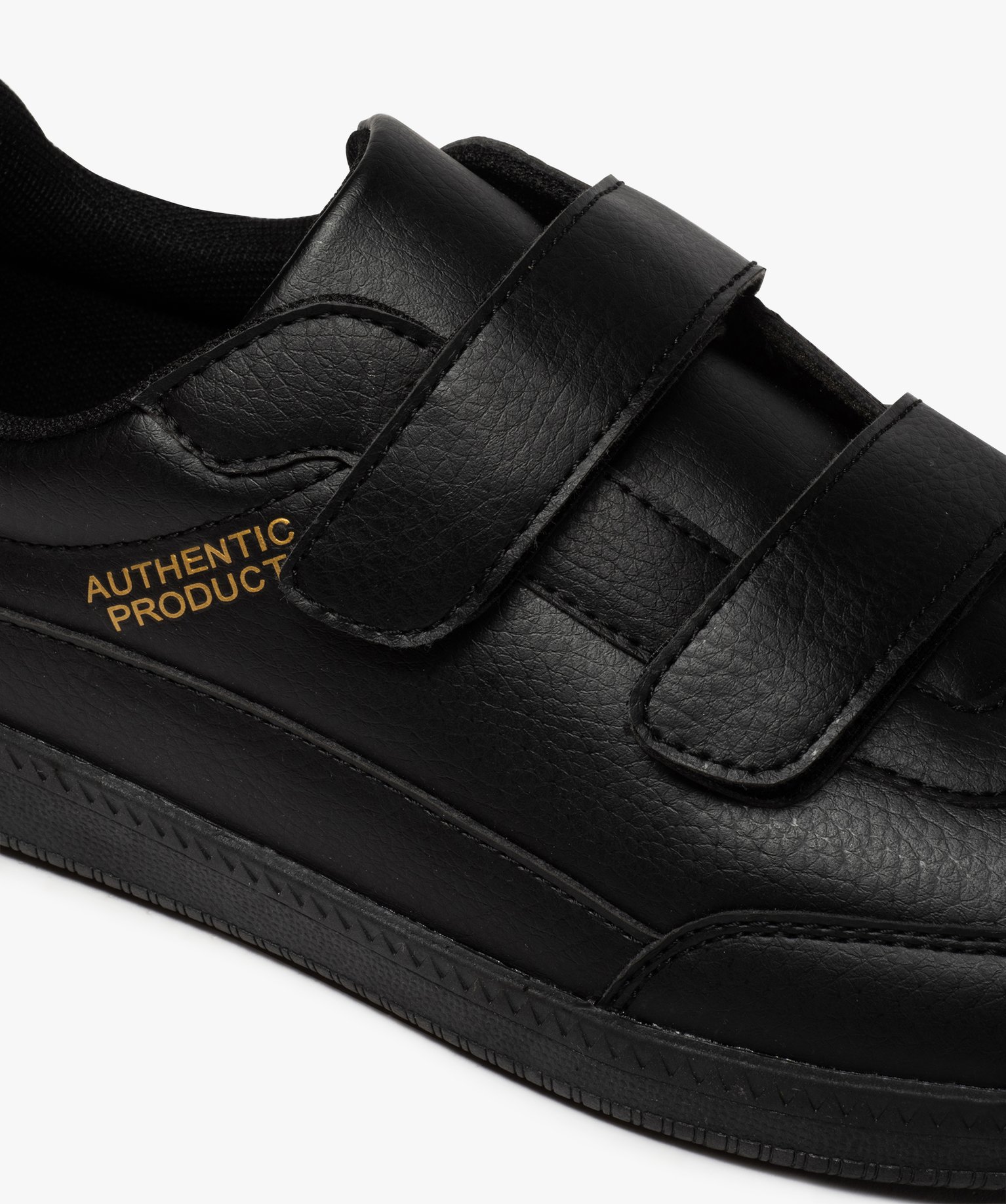 Baskets homme unies fermeture double scratch noir | GEMO