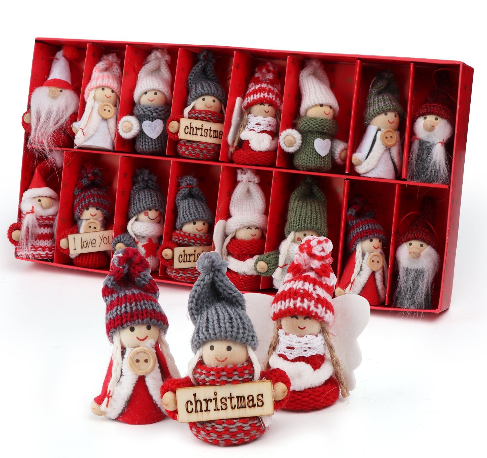 Homewit Christbaumschmuck 16tlg Anhänger für Weihnachtsbaum Baumbehang Weihnachtsschmuck (1-tlg), Für Weihnachtsbaum