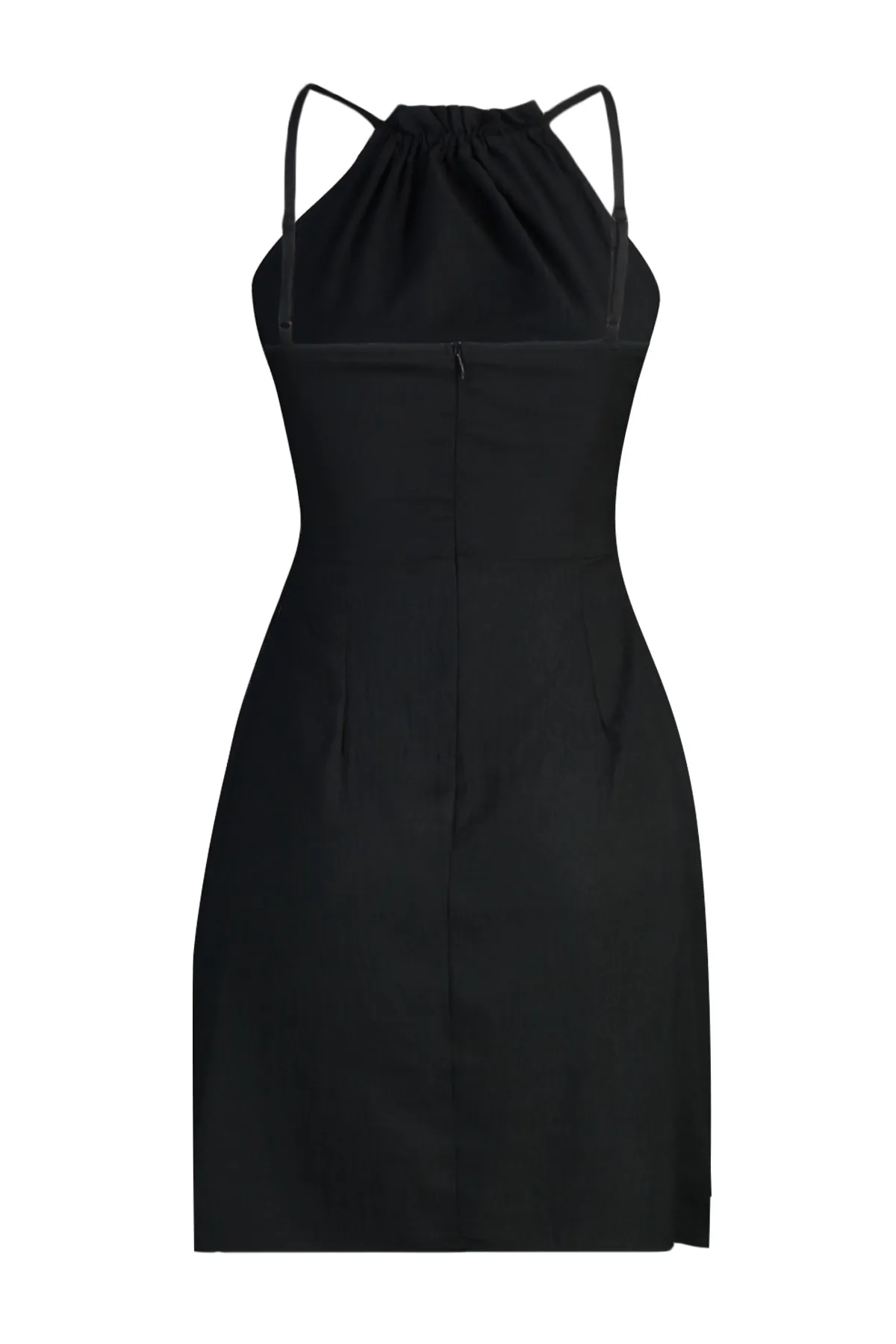 Trendyol Collection  Schwarzes Neckholder-Webkleid TWOSS22EL00564