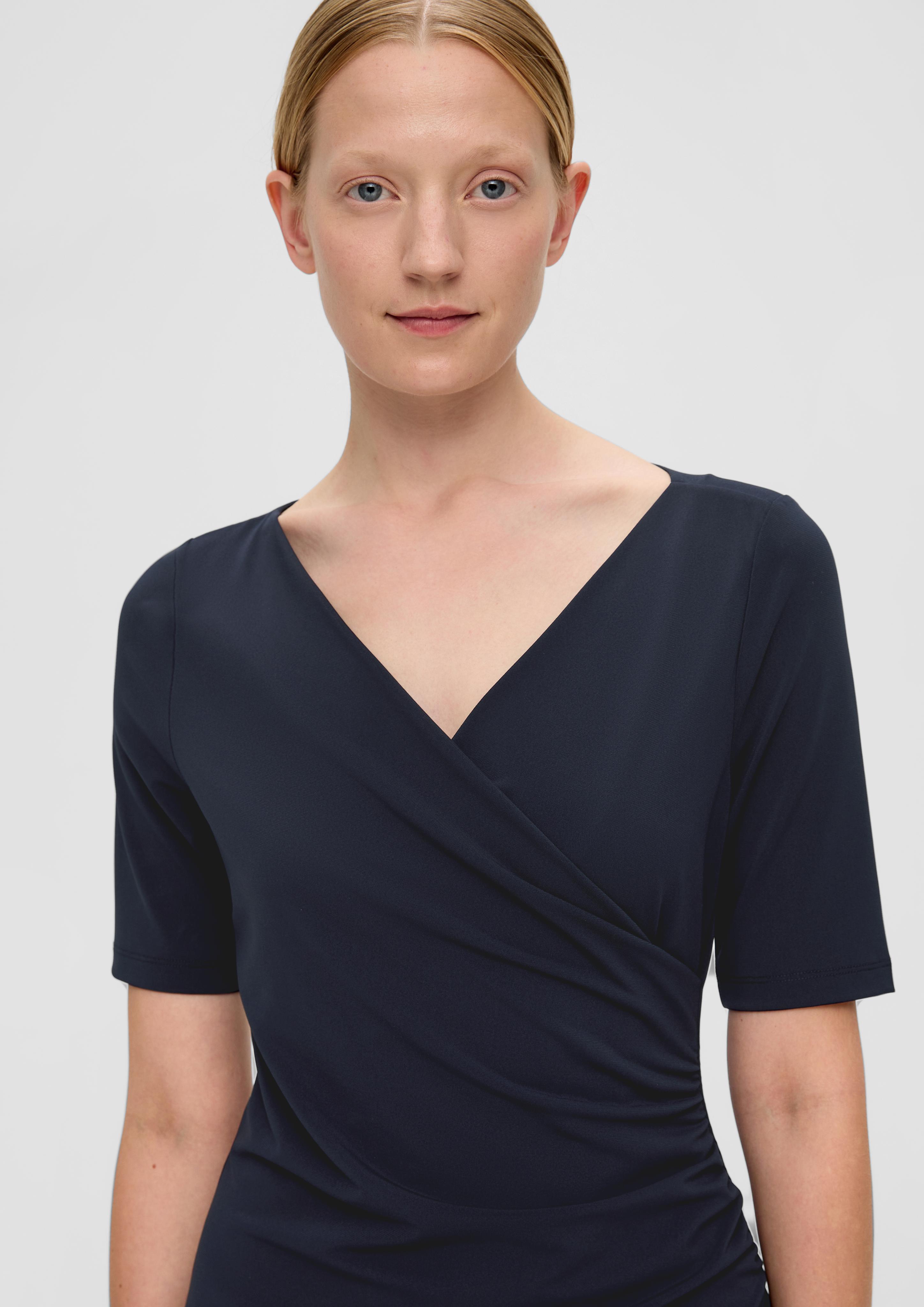 Gerafftes Kleid in Wickel-Optik  2145133-5959