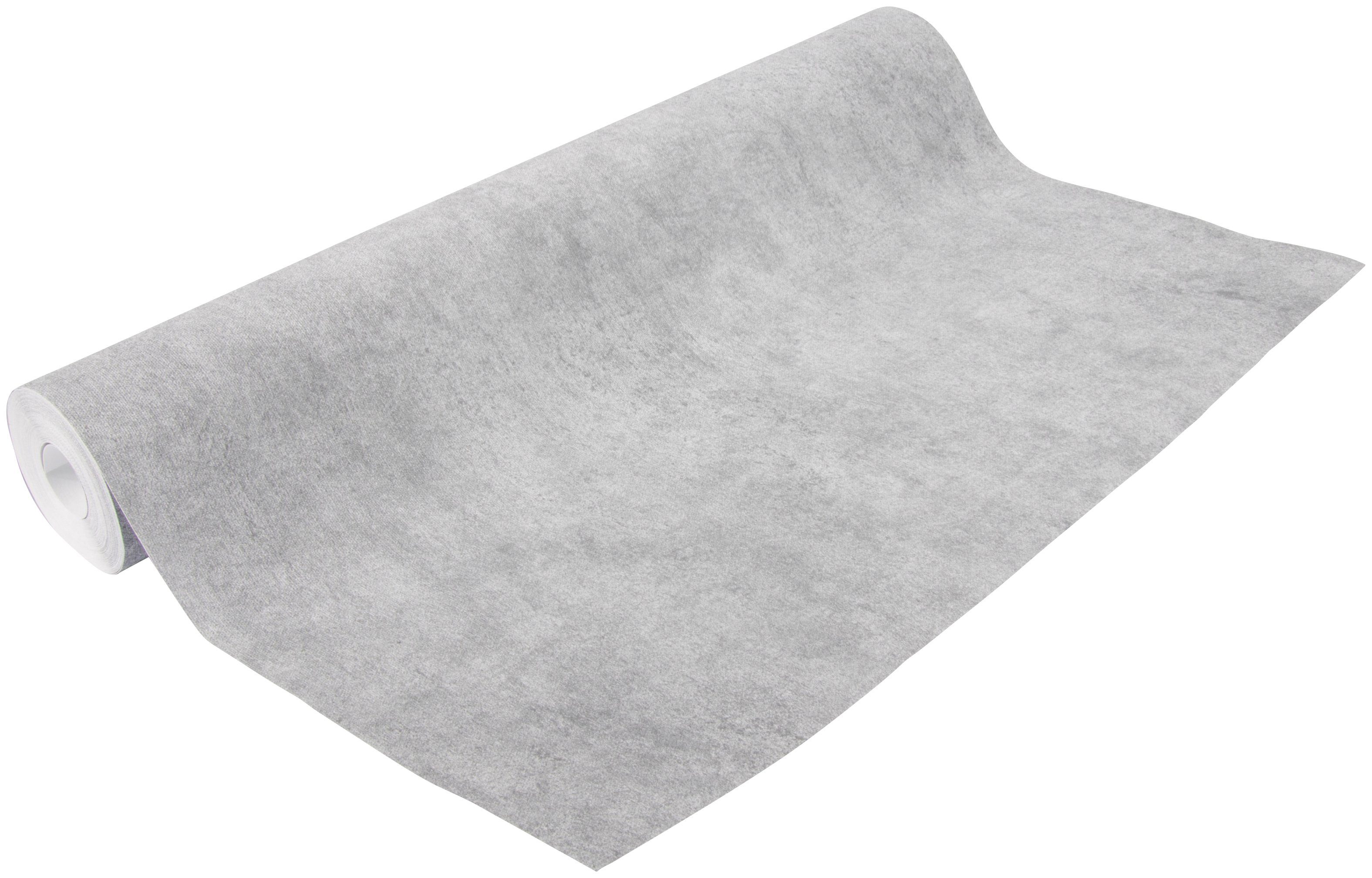 Superfresco Easy Vliestapete Beton Uni, Steinoptik, (1 St), Grau - 10m x 52 cm