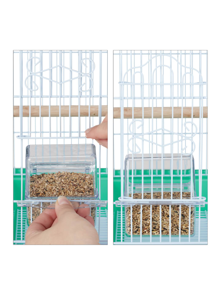 relaxdays Vogelkäfig in Grün - (B)46,5 x (H)56,5 x (T)35,5 cm günstig kaufen onesize