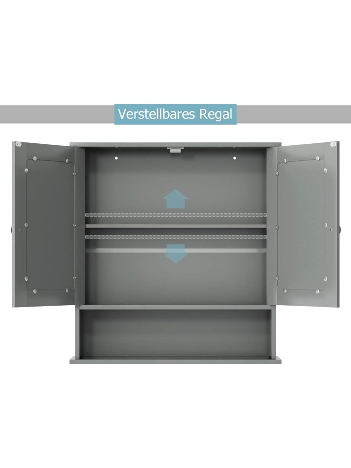 COSTWAY Spiegelschrank Badezimmer in Grau günstig kaufen onesize