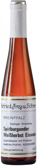 1987 Spätburgunder Weißherbst Eiswein Essinger Rossberg edelsüß 0,375 L - Weingut Frey