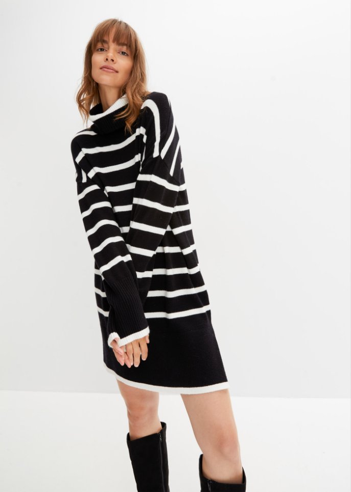 Gestreiftes Strickkleid