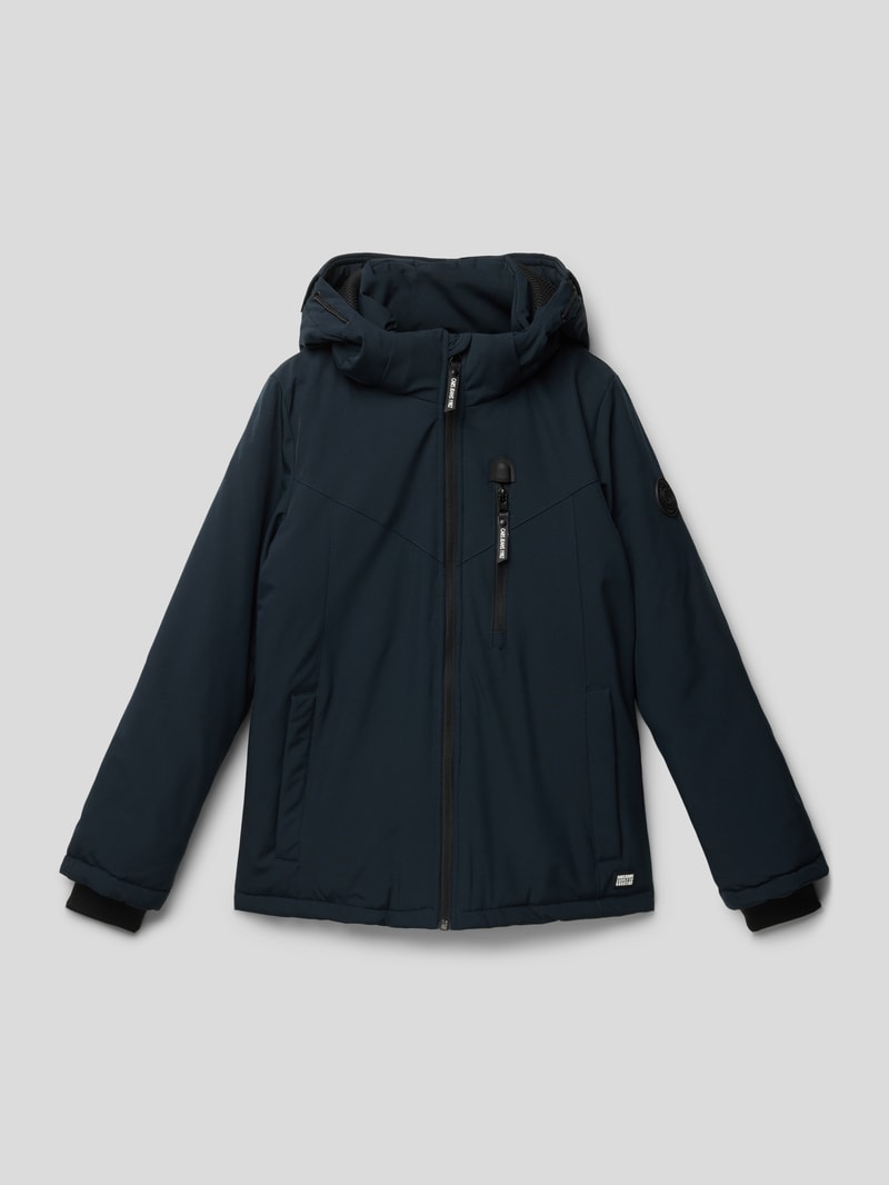 Jacke mit Brusttasche Modell 'Thames' in marineblau