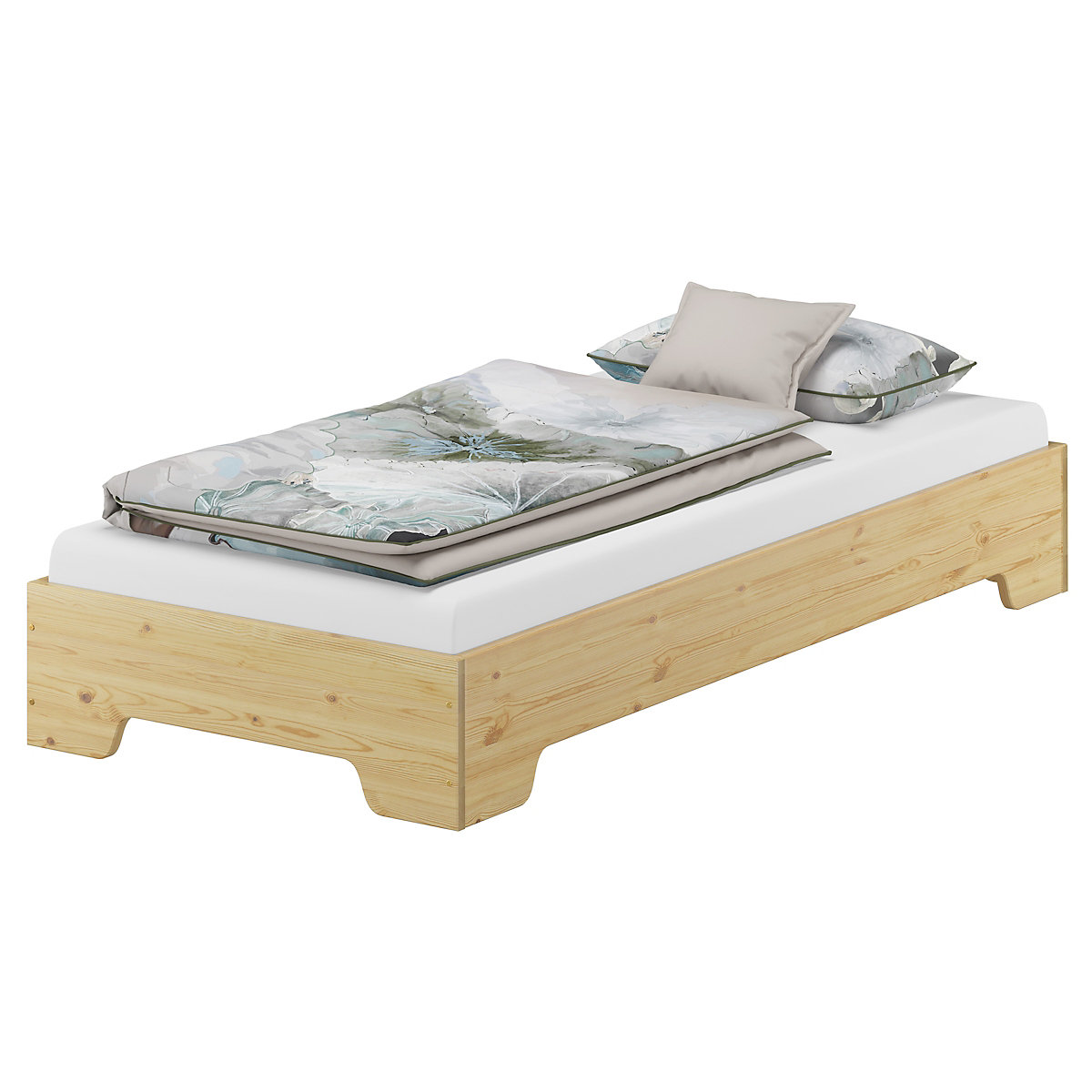 Gästebett 90x200 Kiefer massiv ohne Zubehör