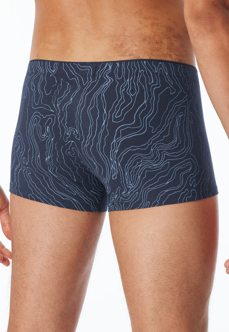 Shorts Modal gemustert jeansblau - Long Life Soft