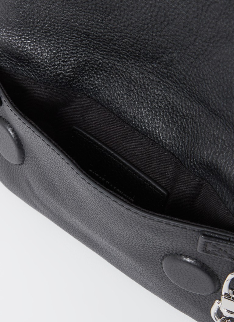 Geantă Zadig&Voltaire Rock Nano cu buline, din piele cu ținte.