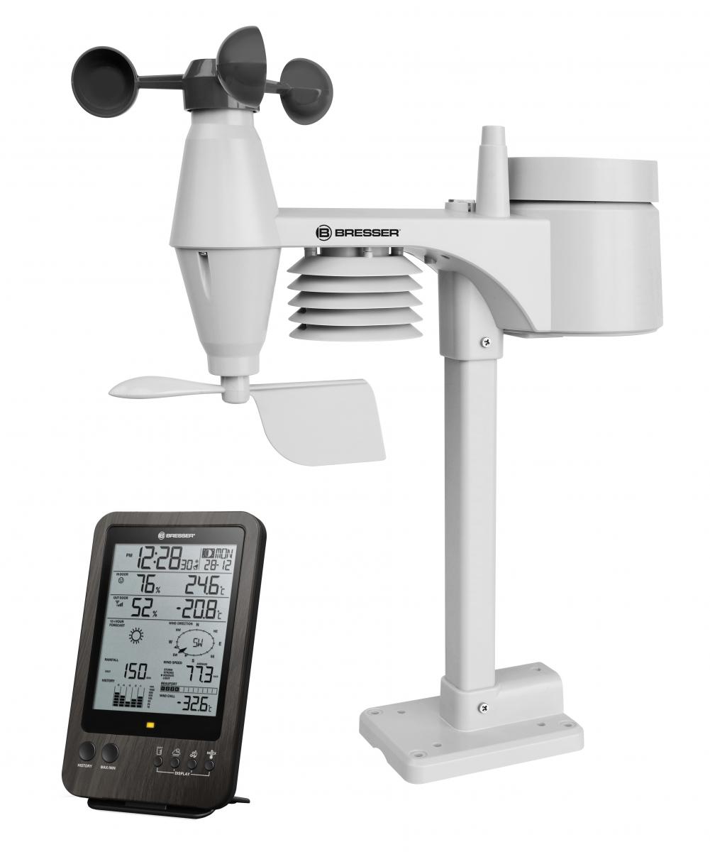 Bresser WTW 5-in-1 Wetter Center in Holzoptik