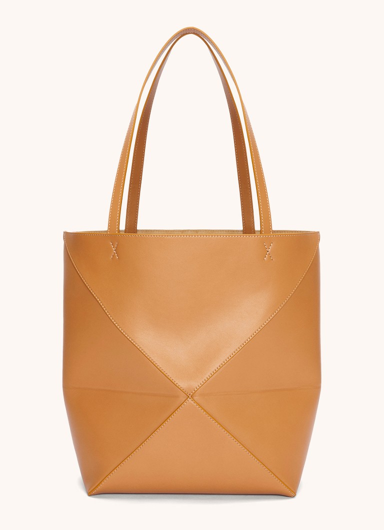 LOEWE Puzzle Fold vidēja izmēra iepirkumu soma no teļādas