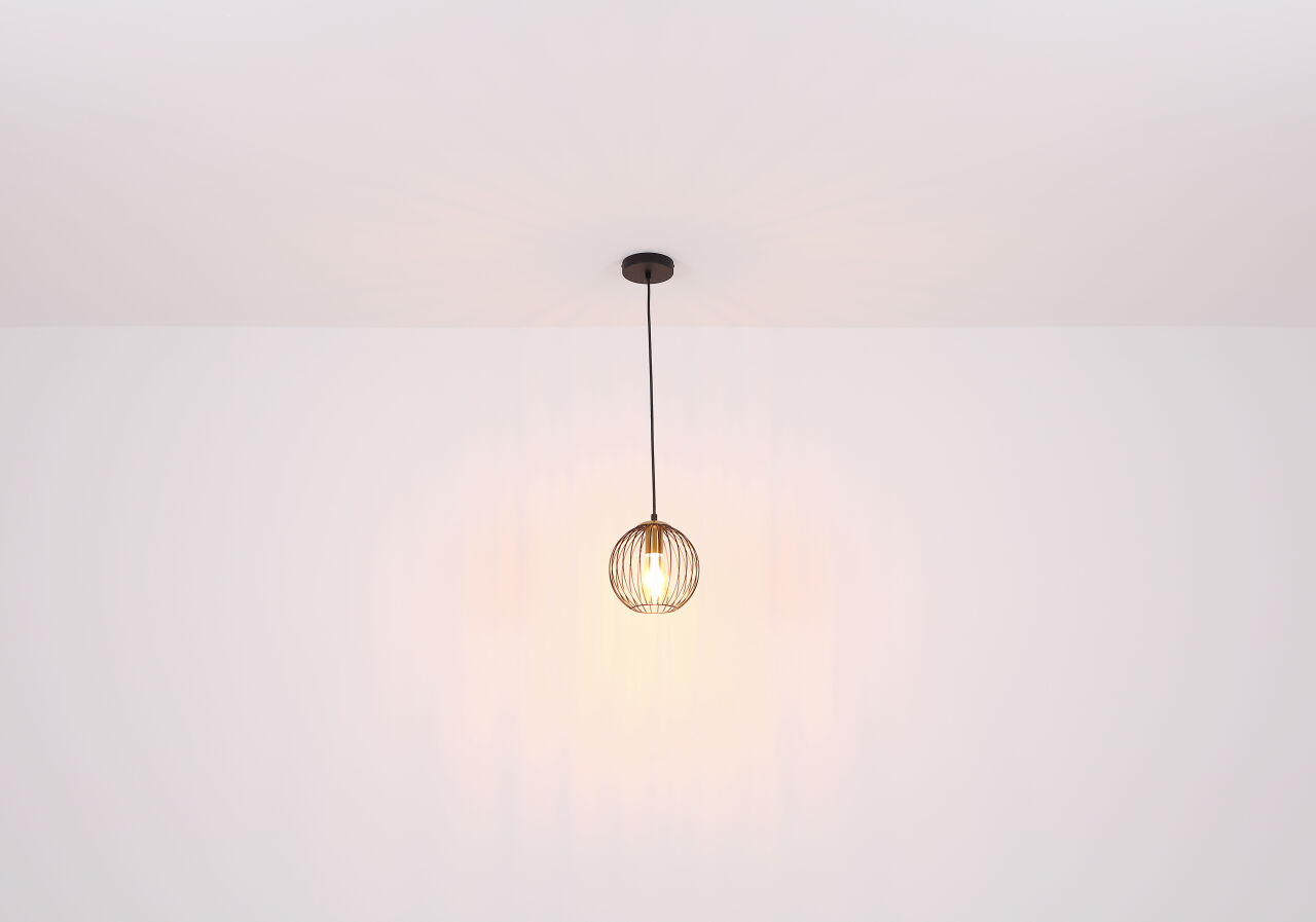 Globo Lighting - EUSEBIUS - Hängeleuchte Metall schwarz, 4x E14