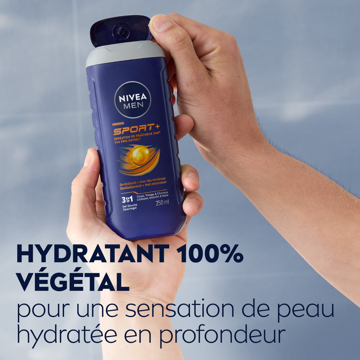 NIVEA Men's 3-u-1 revitalizirajući gel za tuširanje poslije vježbanja za lice, tijelo i kosu