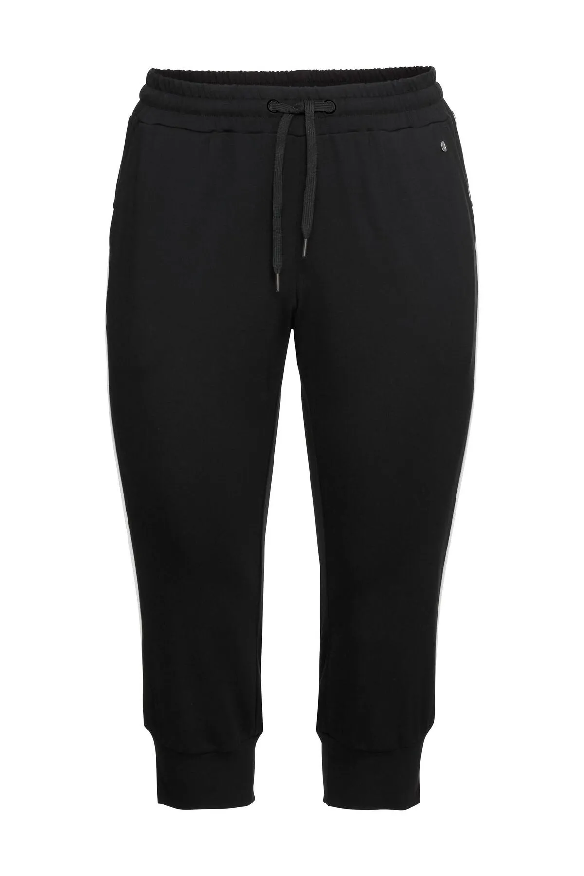 Sheego  Kurze Sporthose - Schwarz - Mittlerer Bund