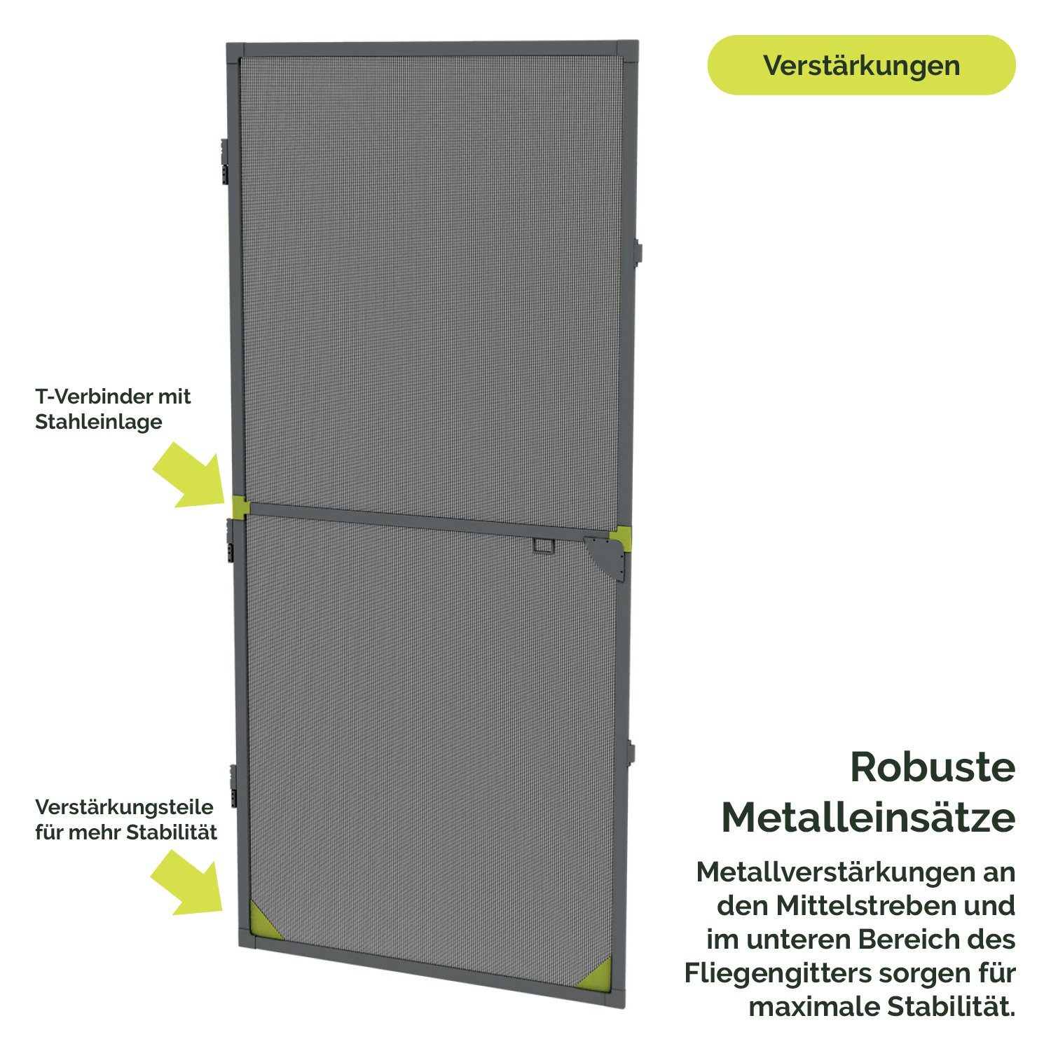 Nematek Insektenschutz-Tür Nematek® Insektenschutz Alu Rahmen System Türen bis max. 120 x 240 cm
