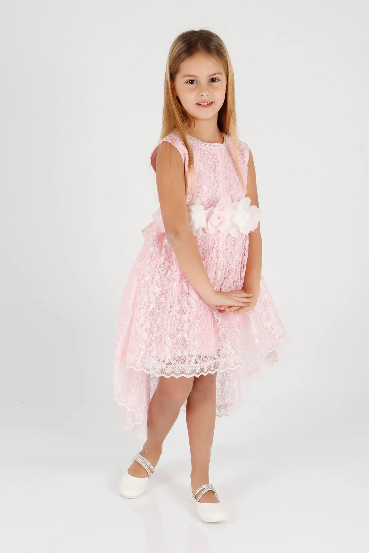 AHENGİM  Mädchen-Abendkleid mit Spitze, Ak2208