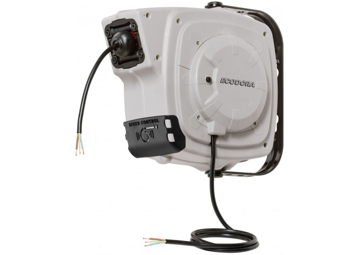Enrollador de manguera Ecodora 567000007 de 14 m (1-230 V) - cable 3x1,5 mm² + SPEEDCONTROL - (0E2315F) sin enchufe