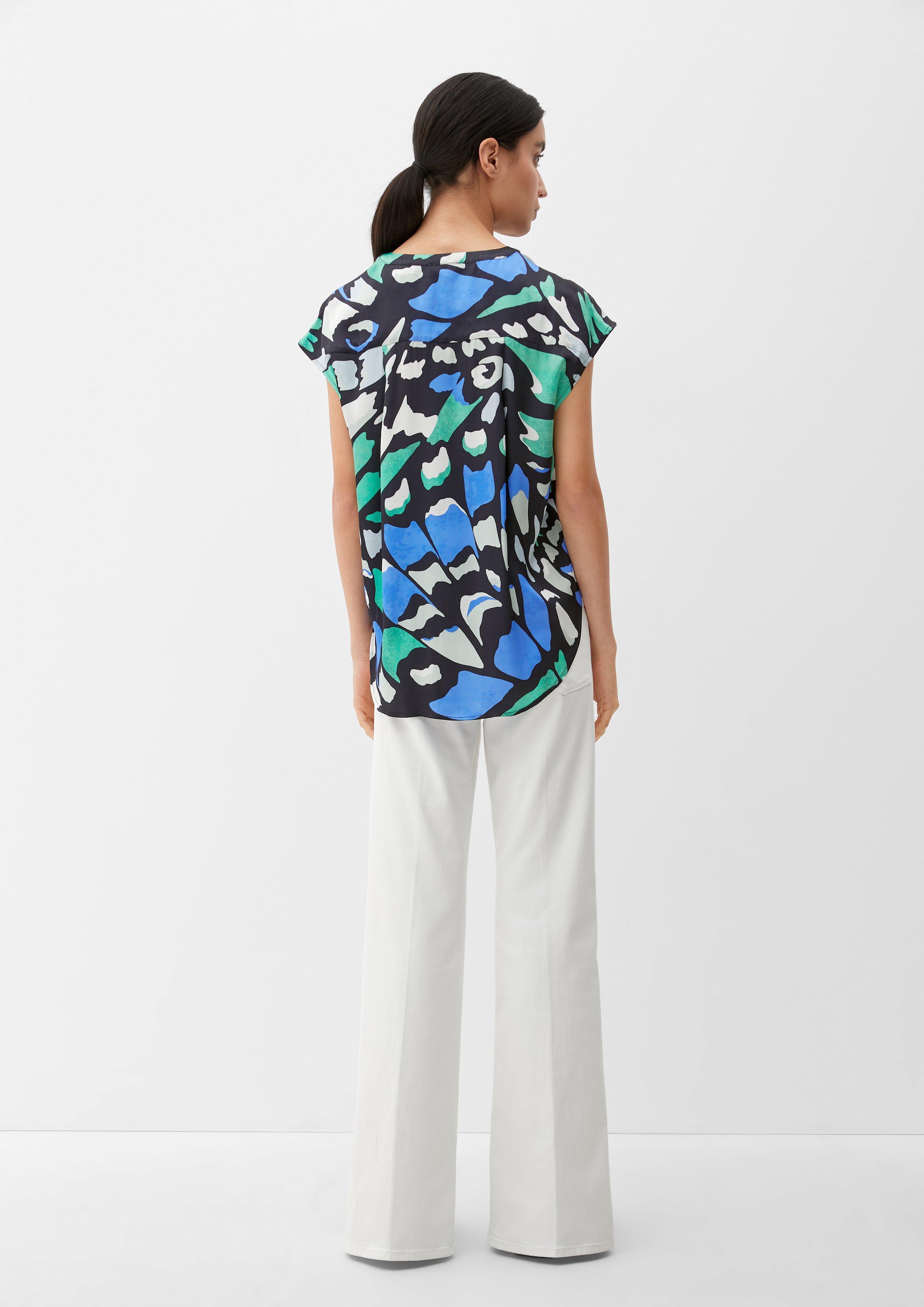 Satinbluse mit Allover-Muster  2132516-99B0