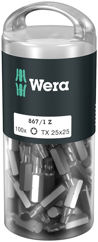 Wera 05072449001 867/1 Bity Torx pre domácich majstrov 25x25, 100 kusov