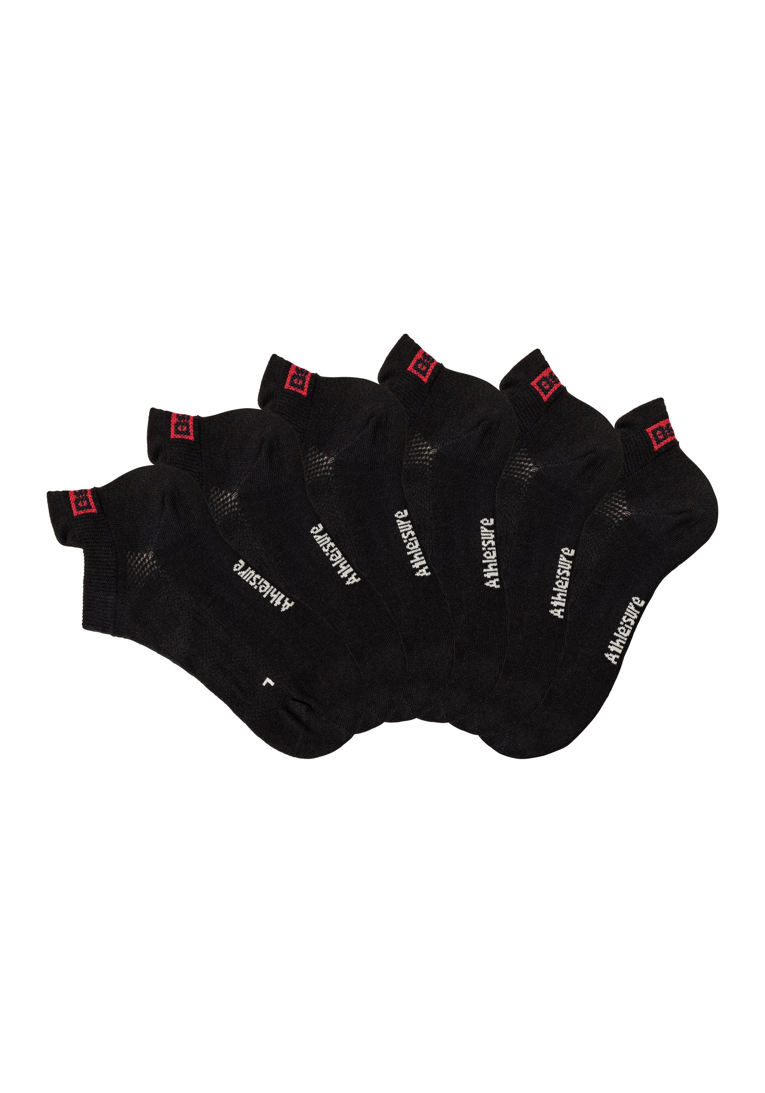 Bench. Sneakersocken (Set, 6-Paar) mit Lüftungskanälen in Netzstruktur