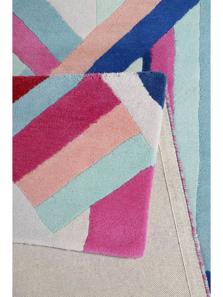 Accessorize Kurzflorteppich Linear in blau hellblau günstig kaufen 80 x 150 cm