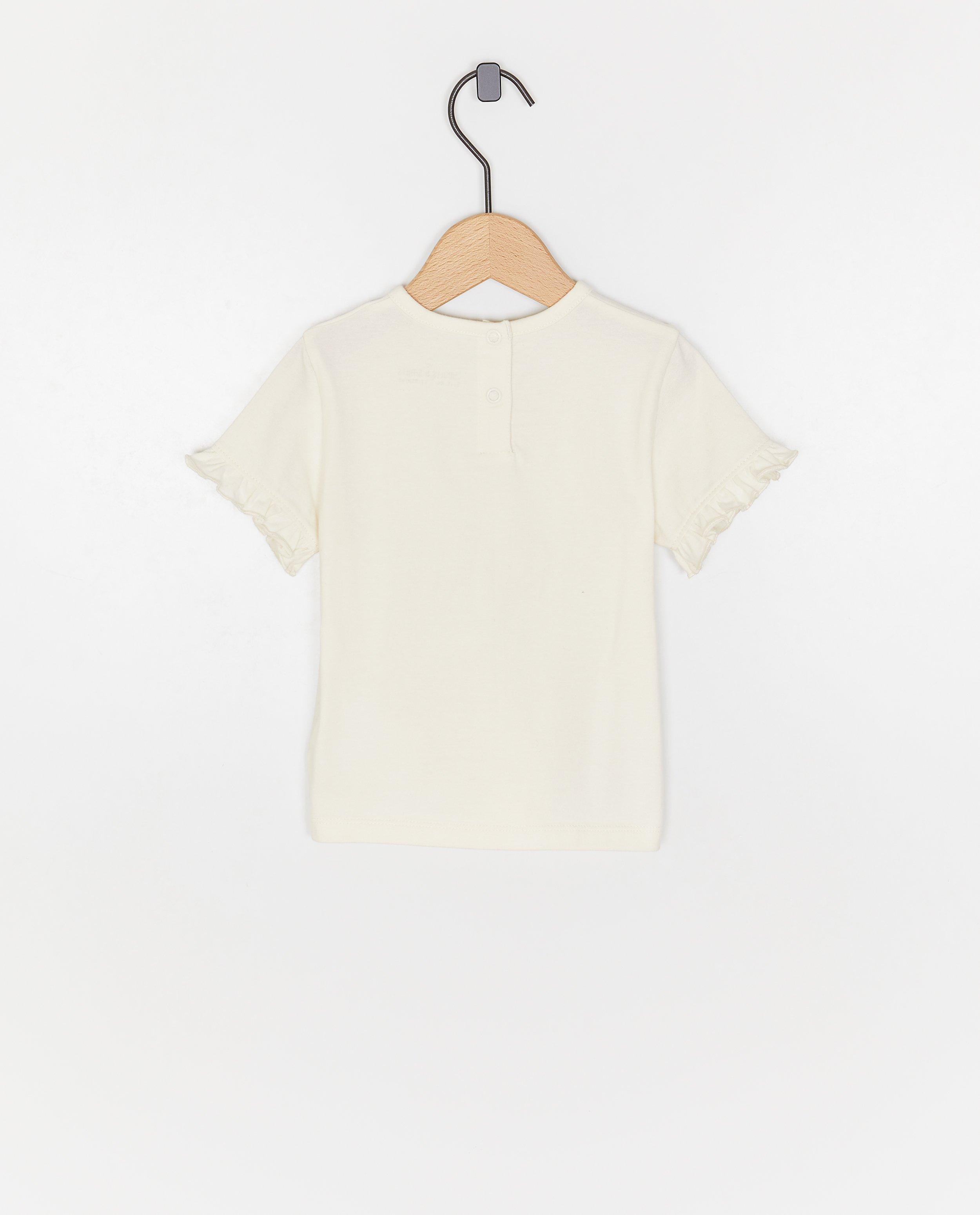 Tricou Cuddles and Smiles cu cireșe brodate albe