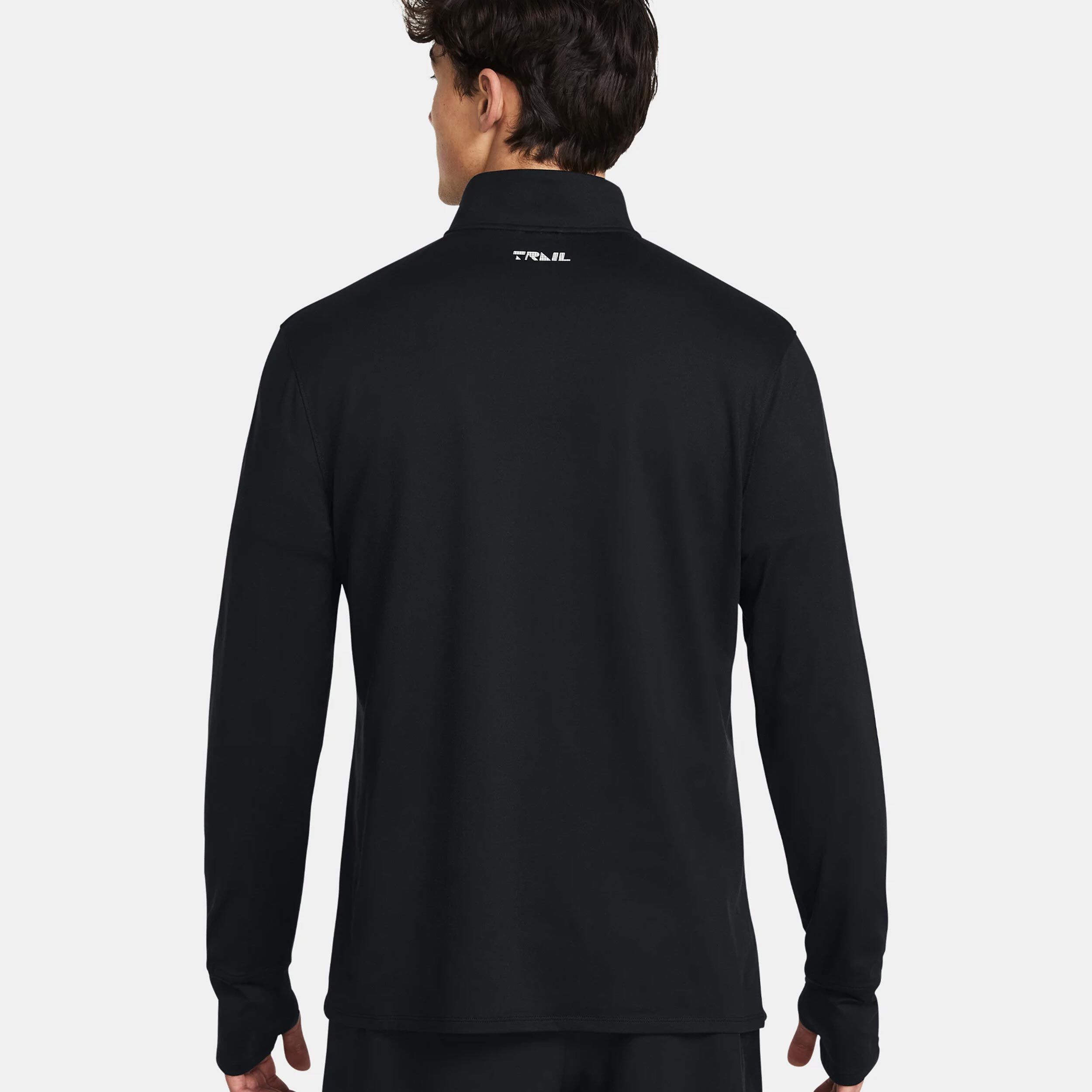 Run Trail Quarter Zip Lauftop Herren - Schwarz