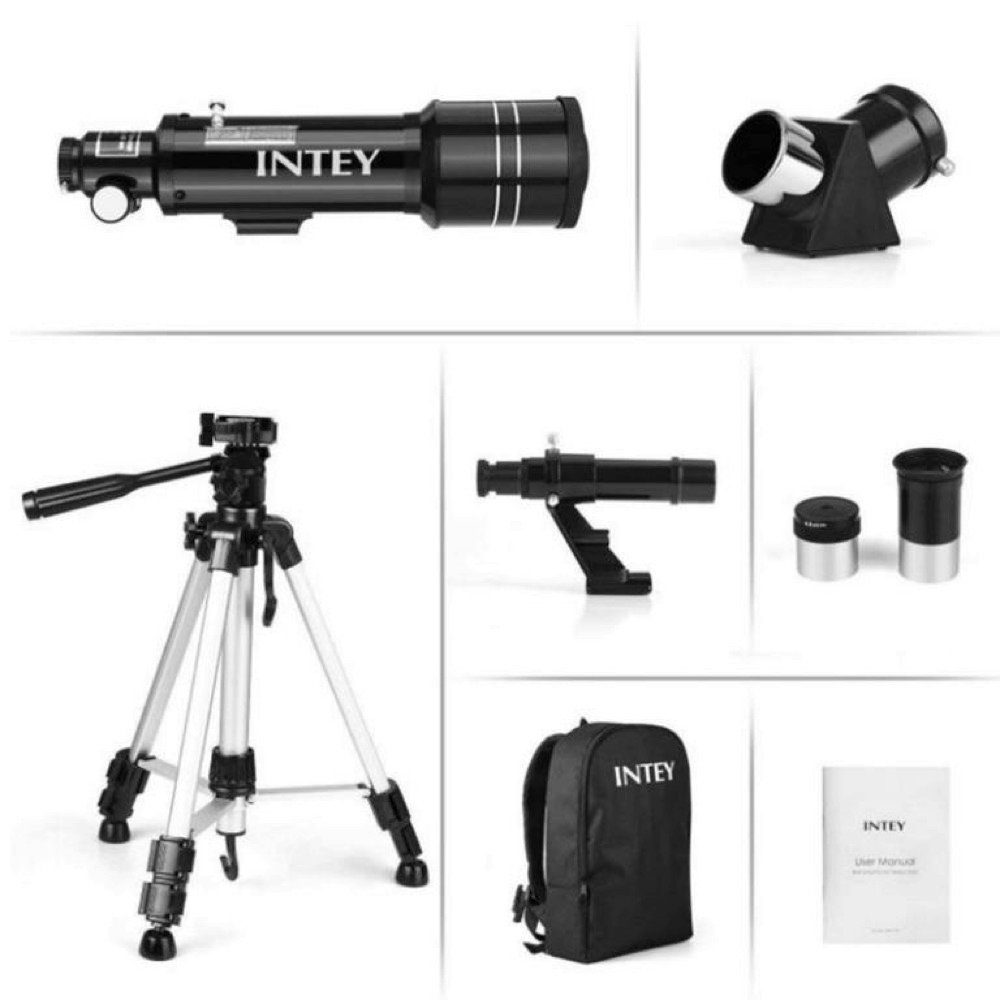INTEY Teleskop F40070M, 70/400mm Refraktor, inkl. Tasche und Stativ, schwenkbar